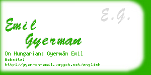 emil gyerman business card
