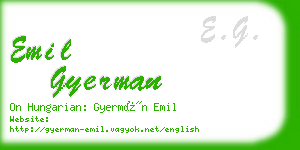 emil gyerman business card